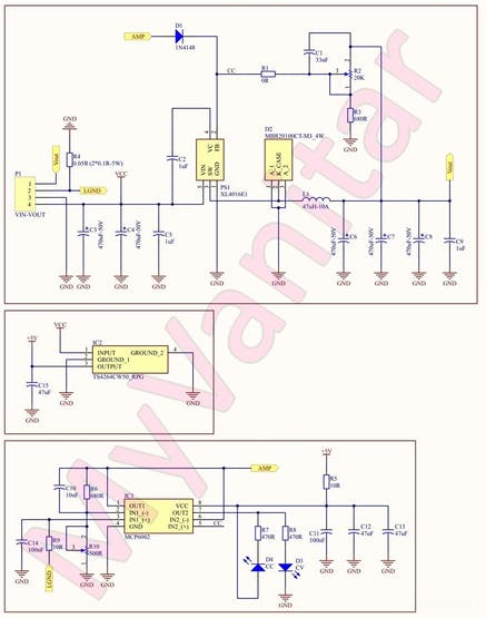 Figure 1 schematic diagram of the adjustable switching power supply
